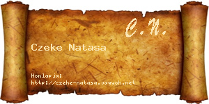 Czeke Natasa névjegykártya